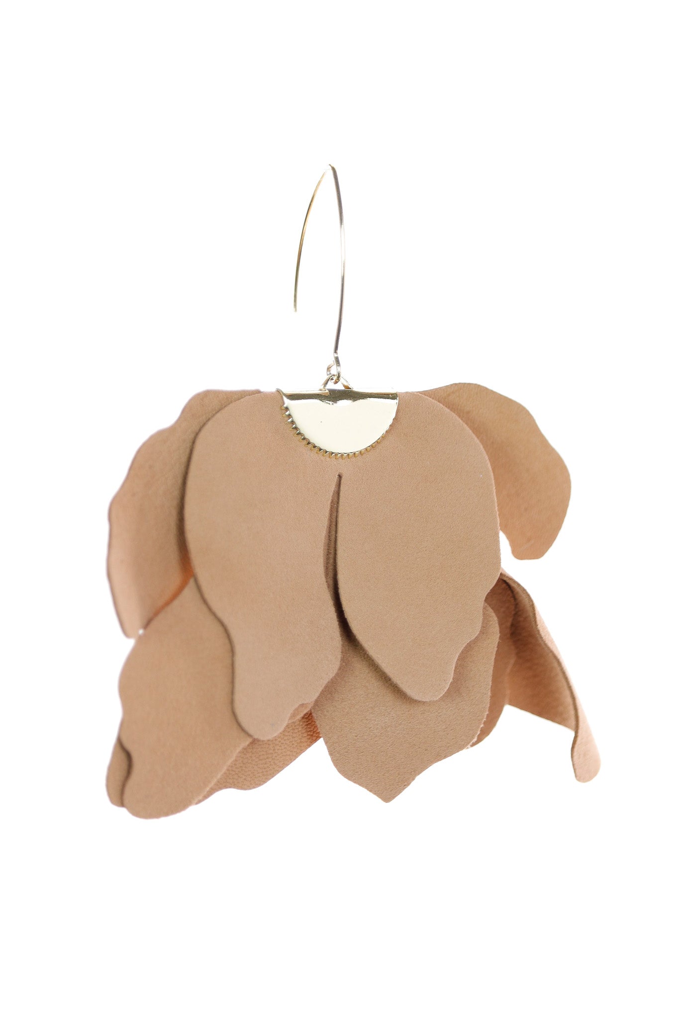 Cercei Floare Mare - Camel