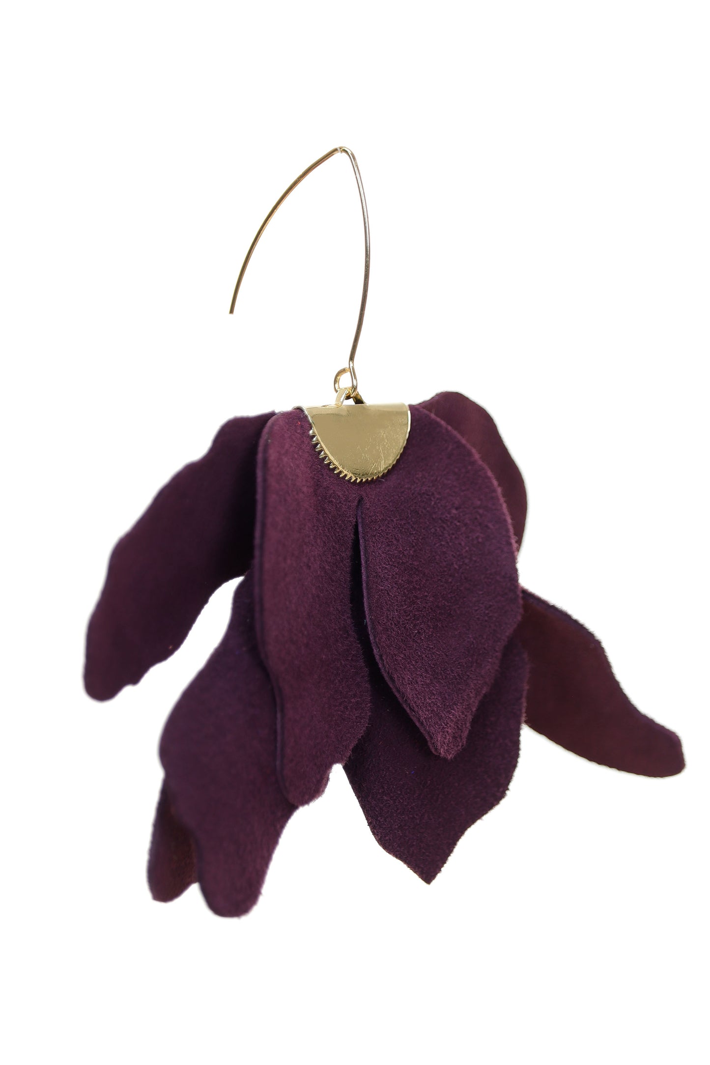 Cercei Floare Mare - Plum