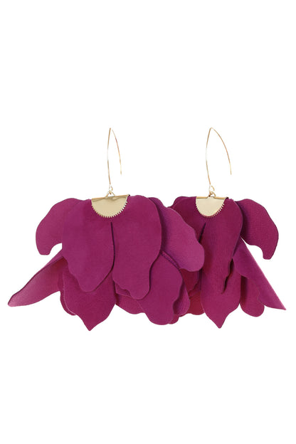 Cercei floare mare - Magenta