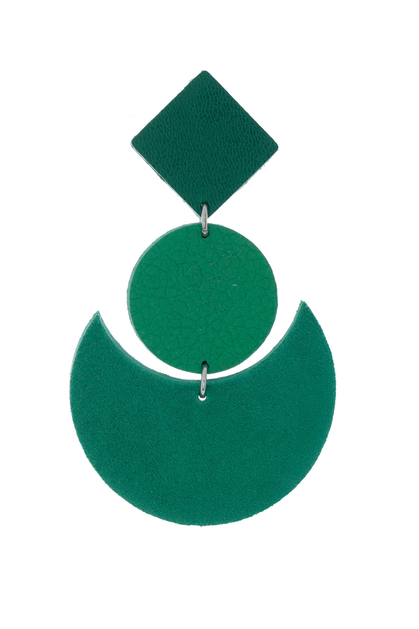 Cercei Semiluna - Verde Smarald