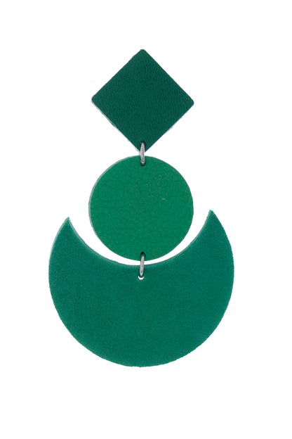 Cercei Semiluna - Verde Smarald