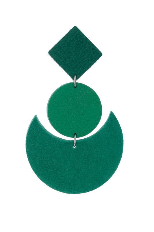 Cercei Semiluna - Verde Smarald