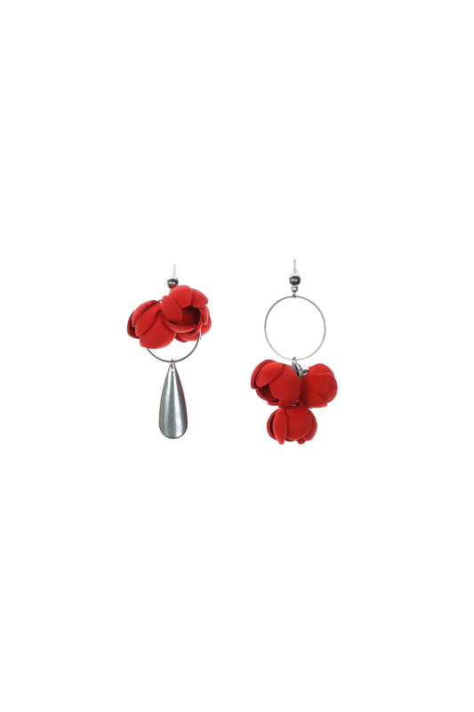 Mini Floral Echoes Earrings - Chocolate Brown + Rose