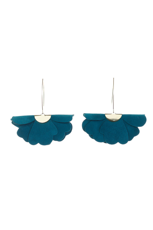 Cercei Floare Mica - Deep Teal