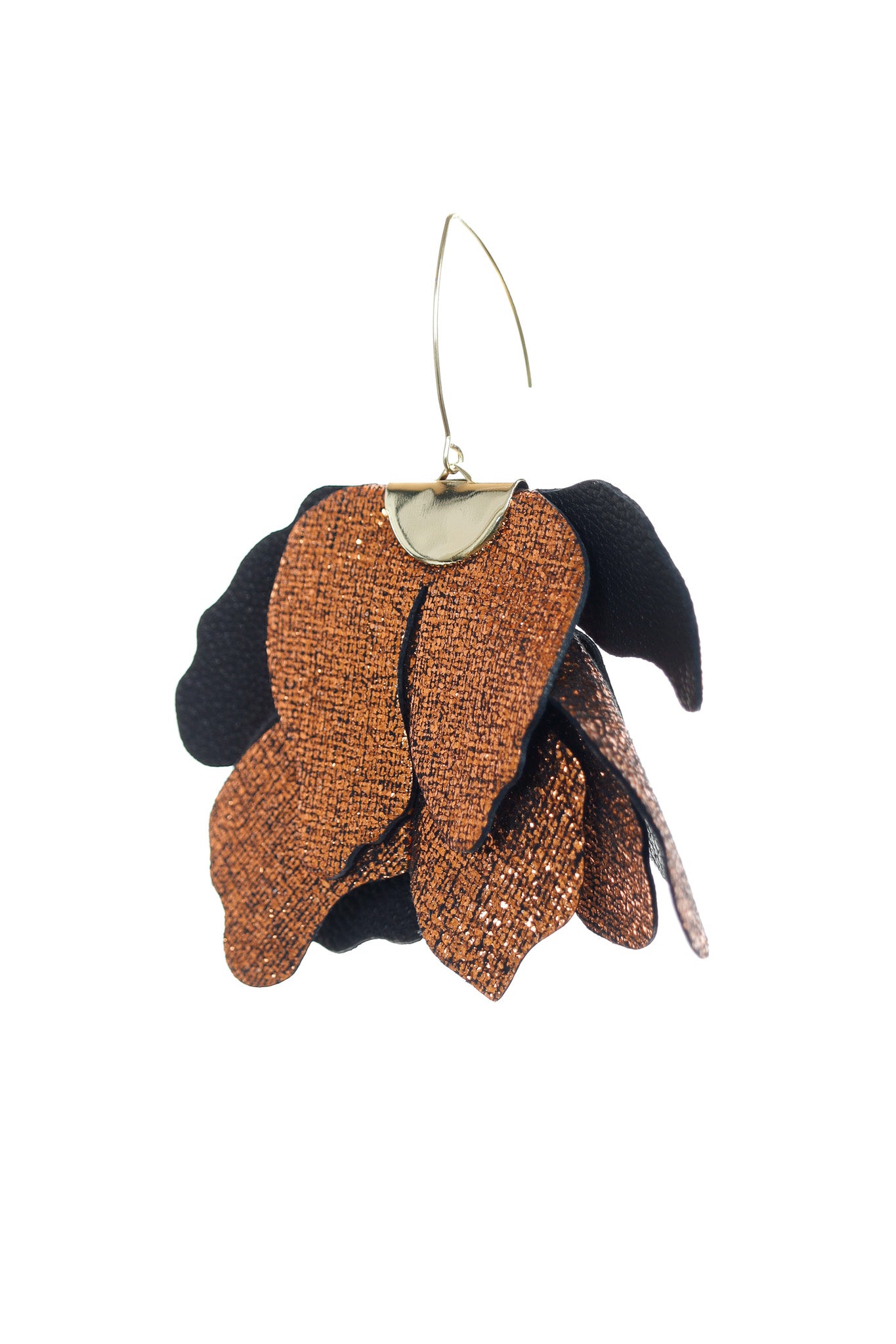 Cercei Floare Mare - Cupru metalizat