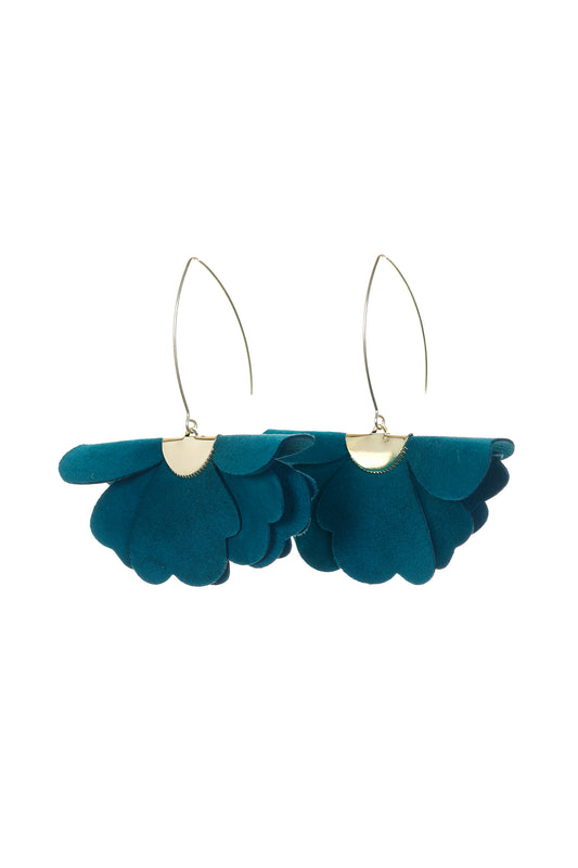 Cercei Floare Mica - Deep Teal