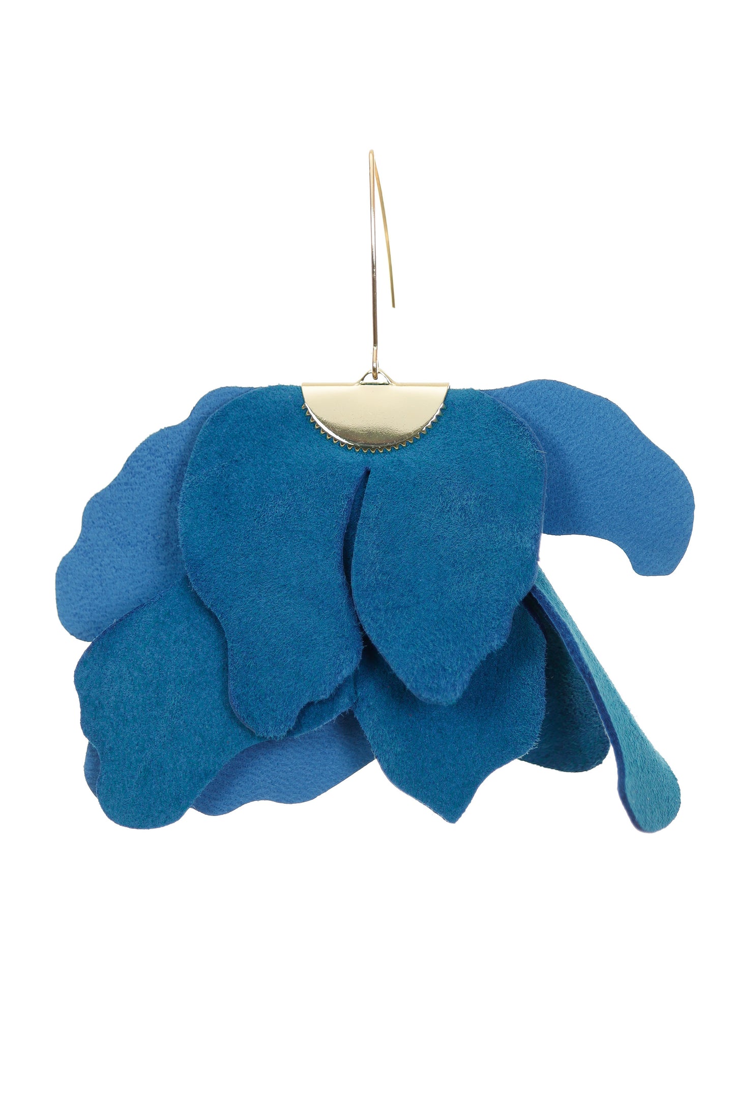 Cercei Floare Mare - Albastru denim