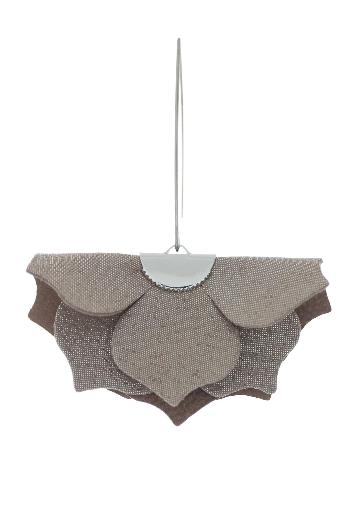 Cercei Urban Petals - Taupe cu sclipici