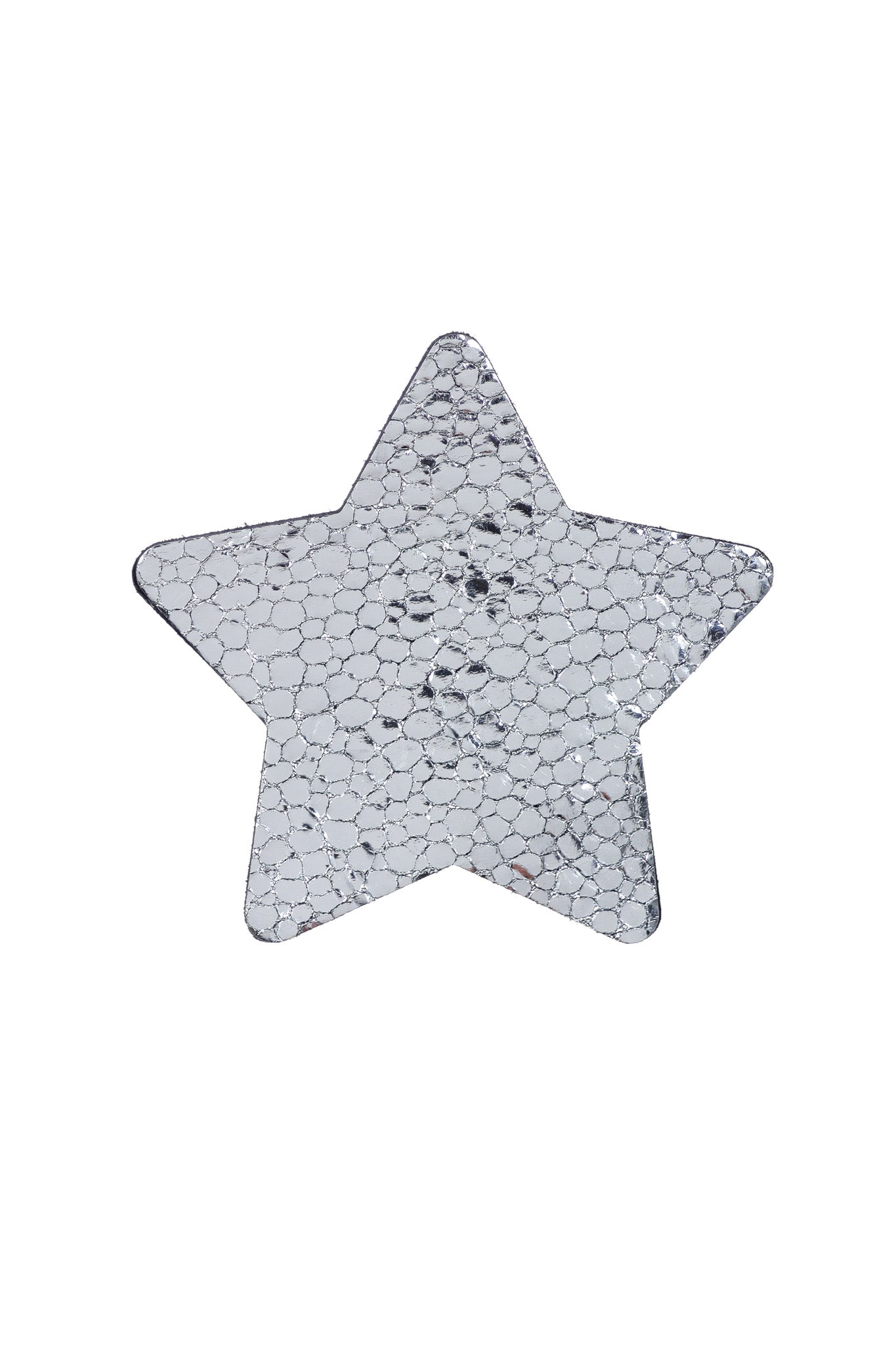 Cercei Stea - Argintiu glitter