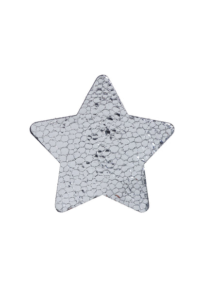 Cercei Stea - Argintiu lucios