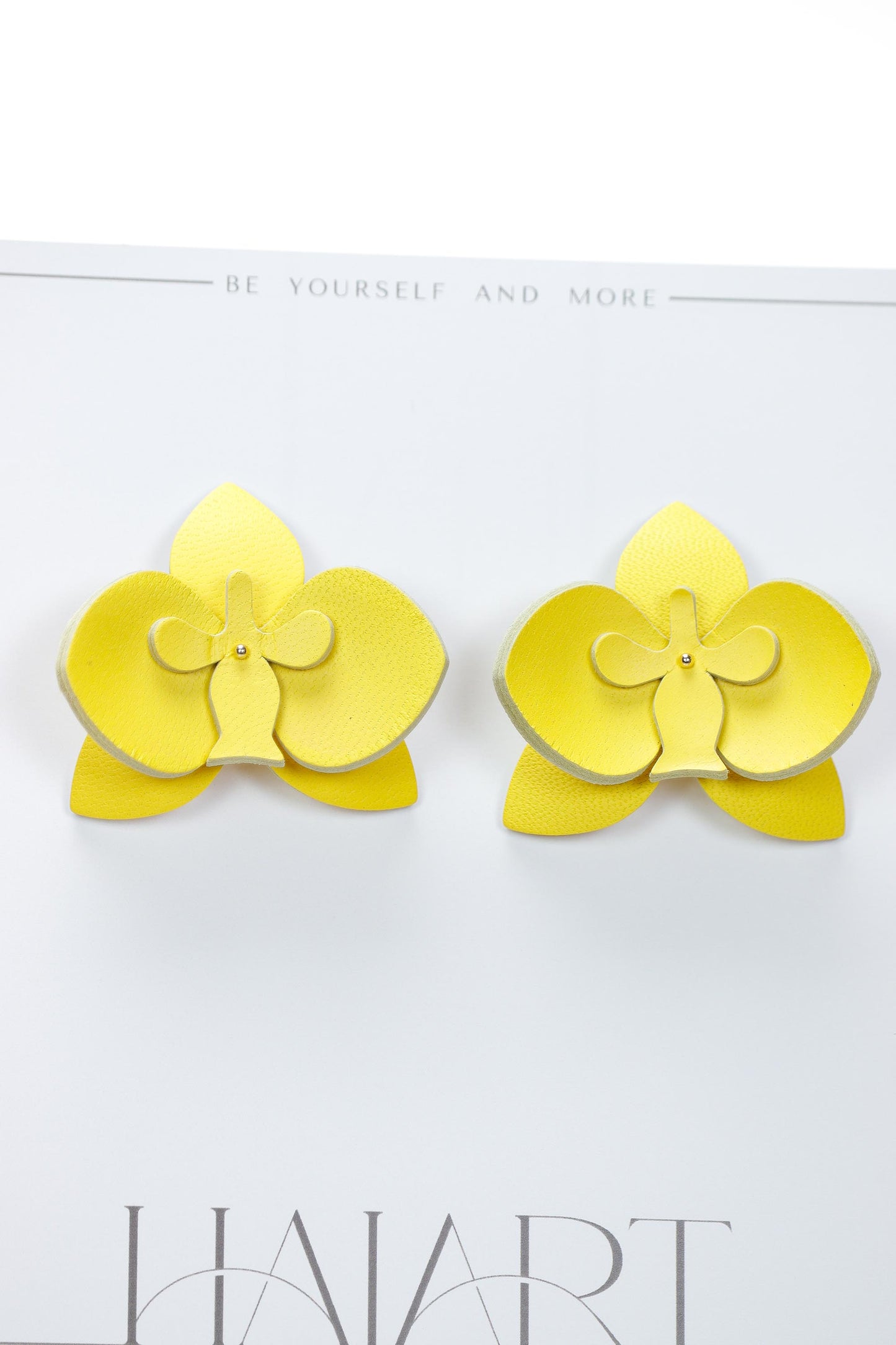 Set Colier + Cercei Orhidee - Galben Canary