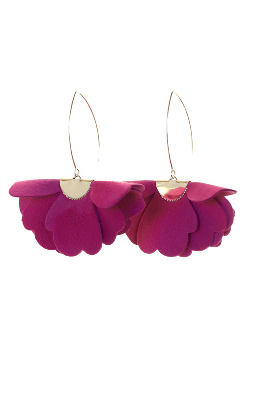 Cercei Floare mica - Magenta