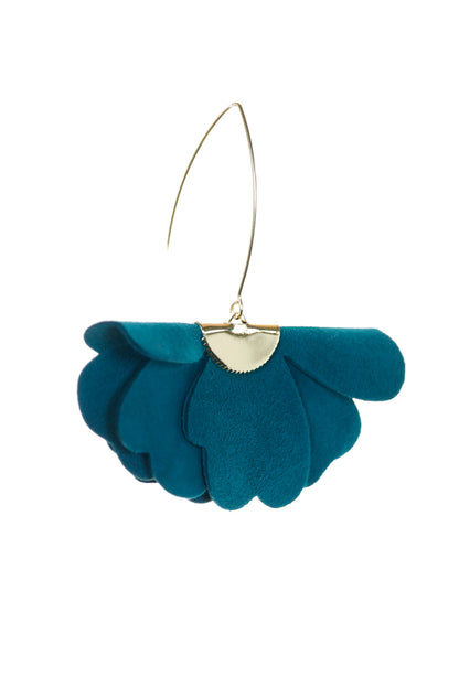 Cercei Floare Mica - Deep Teal