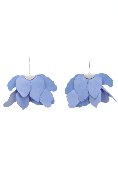 Cercei Floare Mare - Albastru pastel