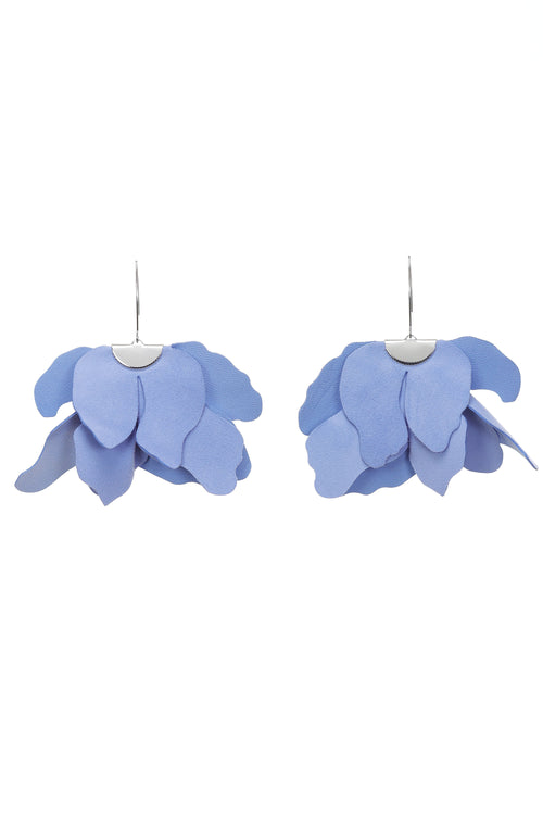 Cercei Floare Mare - Albastru pastel