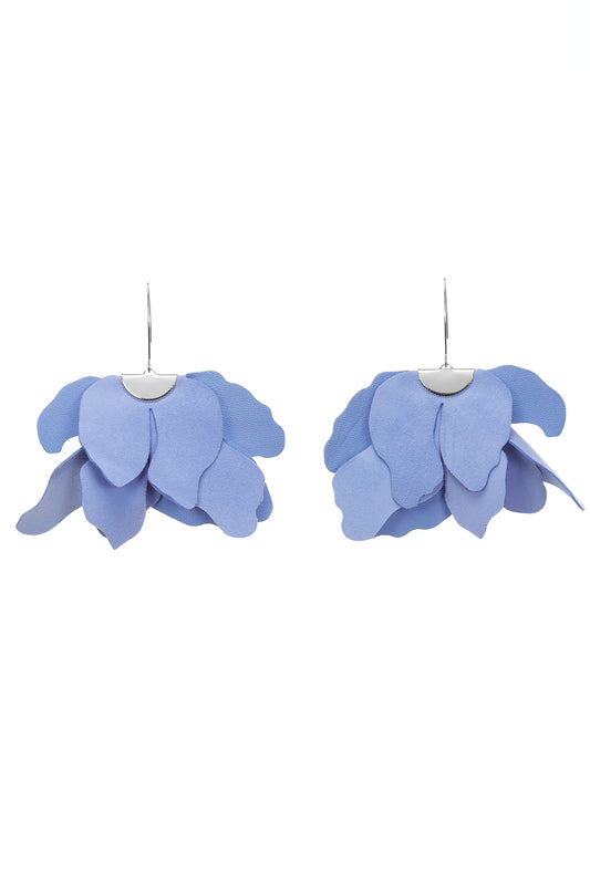 Cercei Floare Mare - Albastru pastel