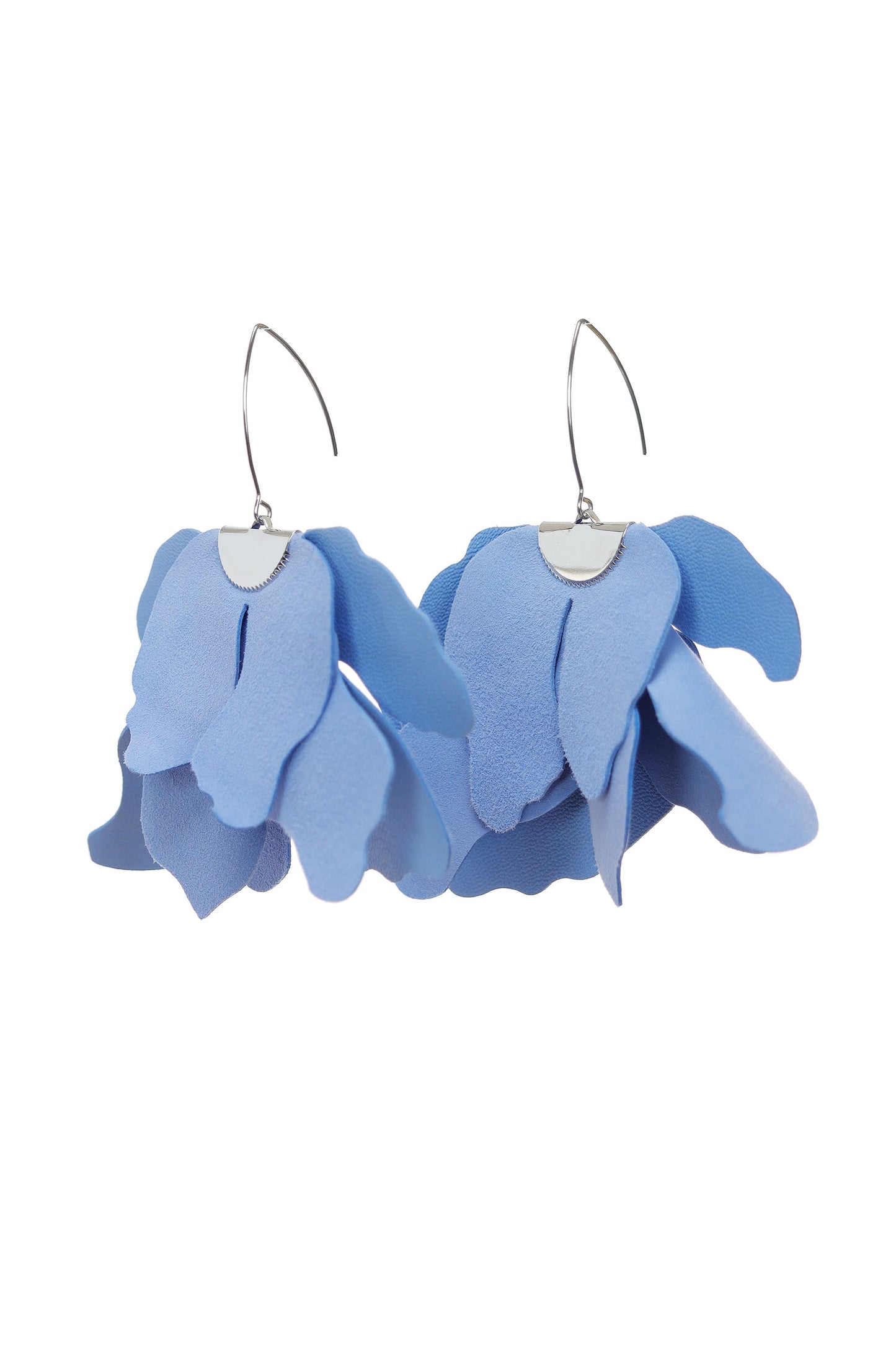 Cercei Floare Mare - Albastru pastel