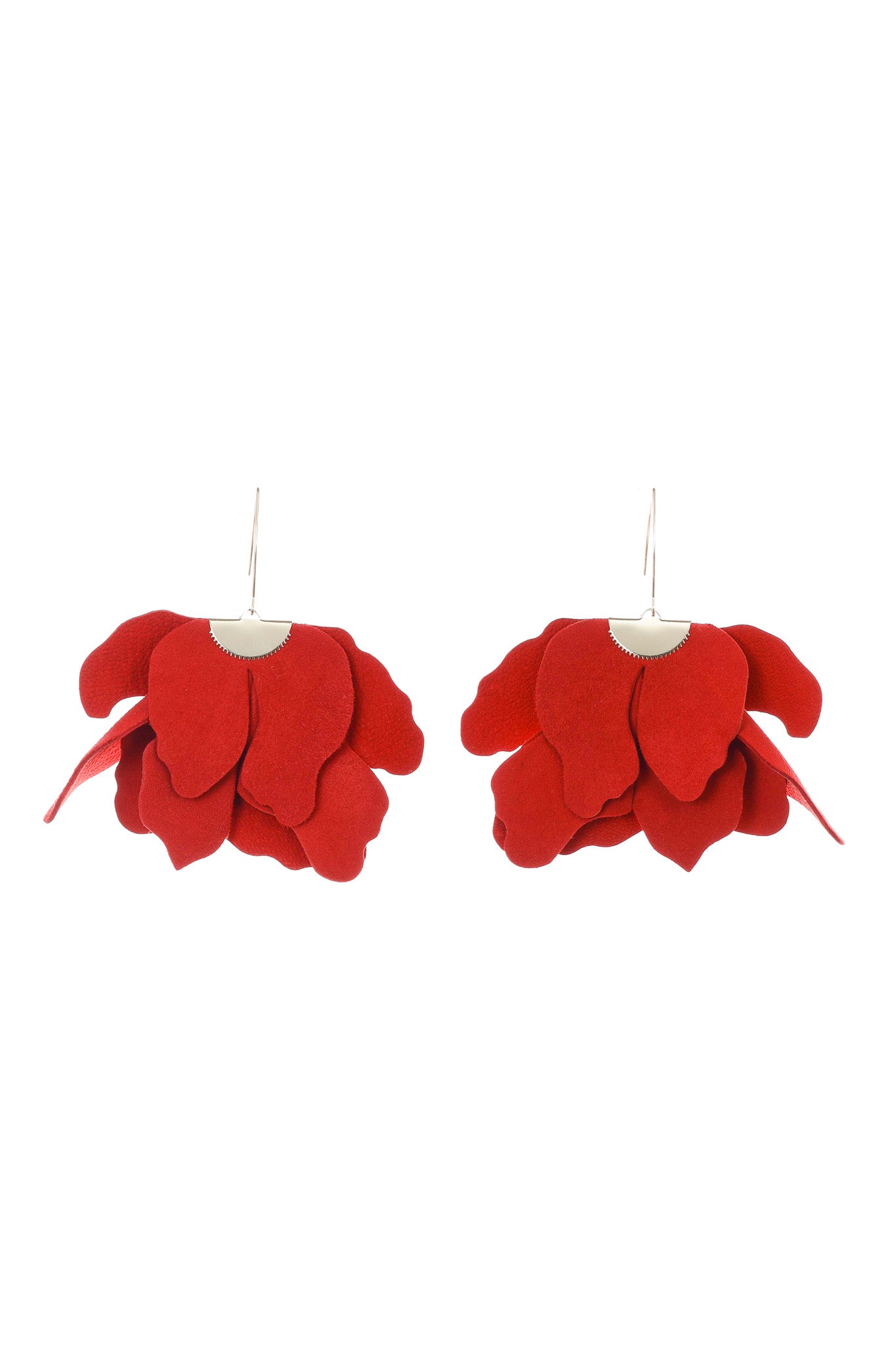 Cercei Floare Mare - Fiery Red