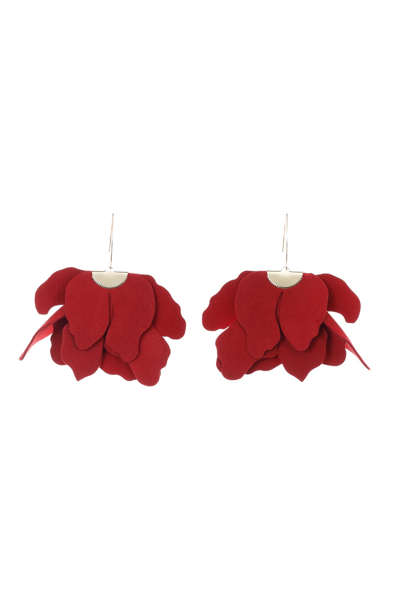 Cercei Floare mare - Rosu