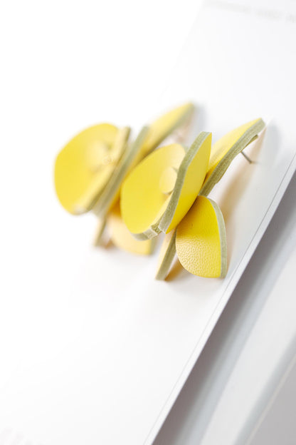 Set Colier + Cercei Orhidee - Galben Canary