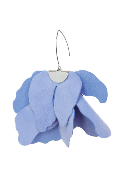 Cercei Floare Mare - Albastru pastel