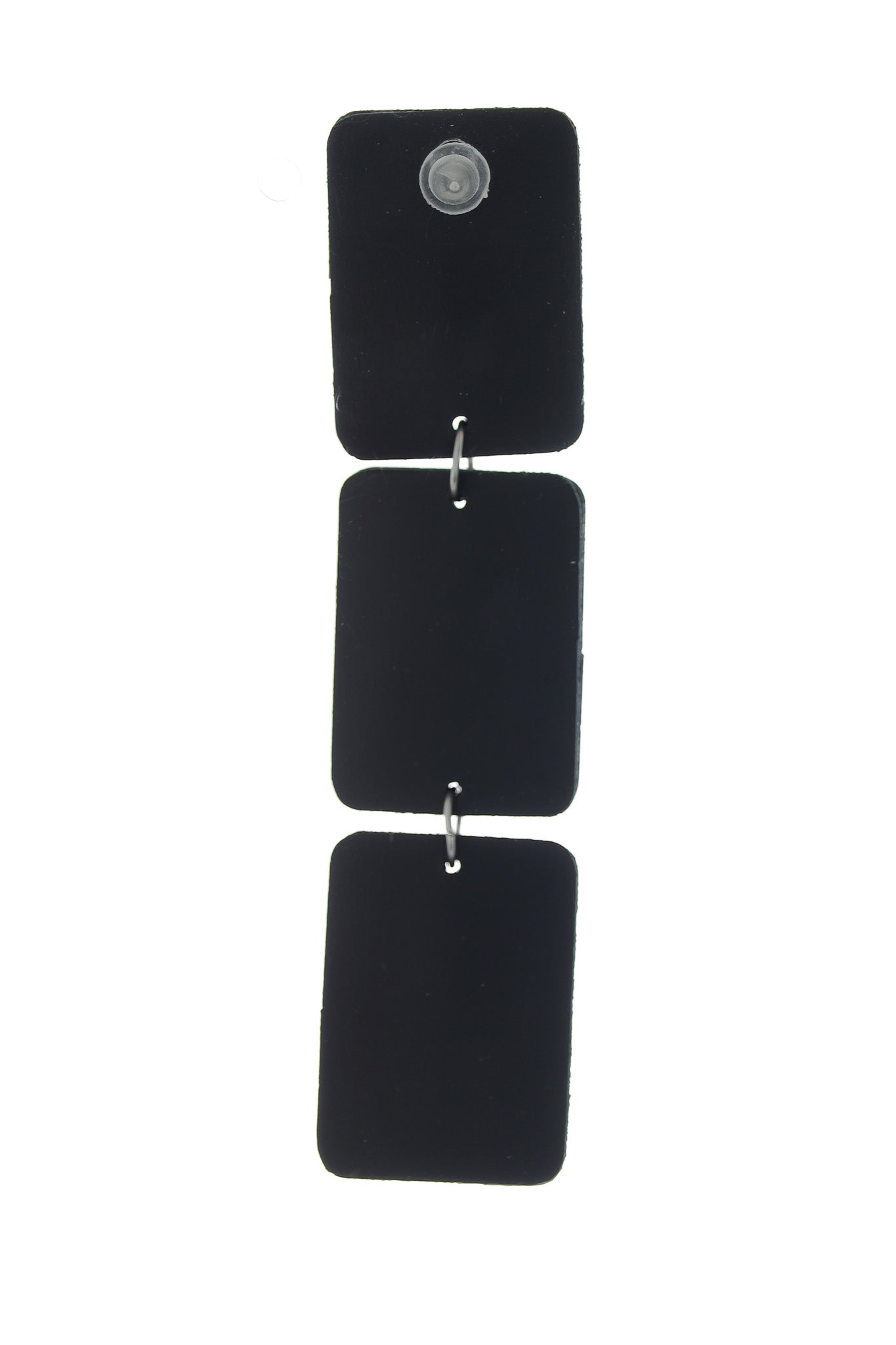 Cercei Geometrici cu perle baroc - Negru