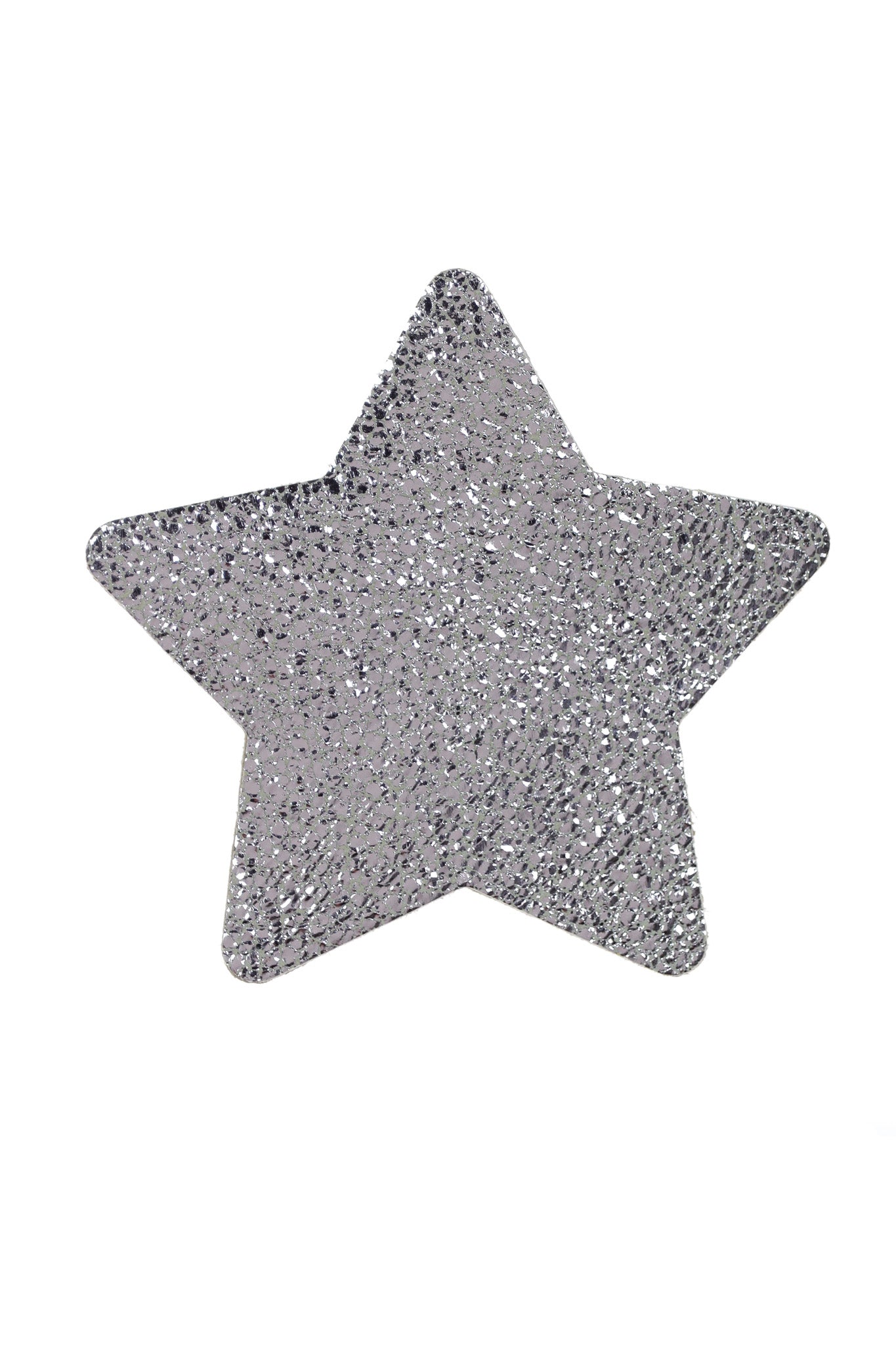 Cercei Stea - Argintiu texturat