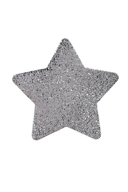Cercei Stea - Argintiu texturat