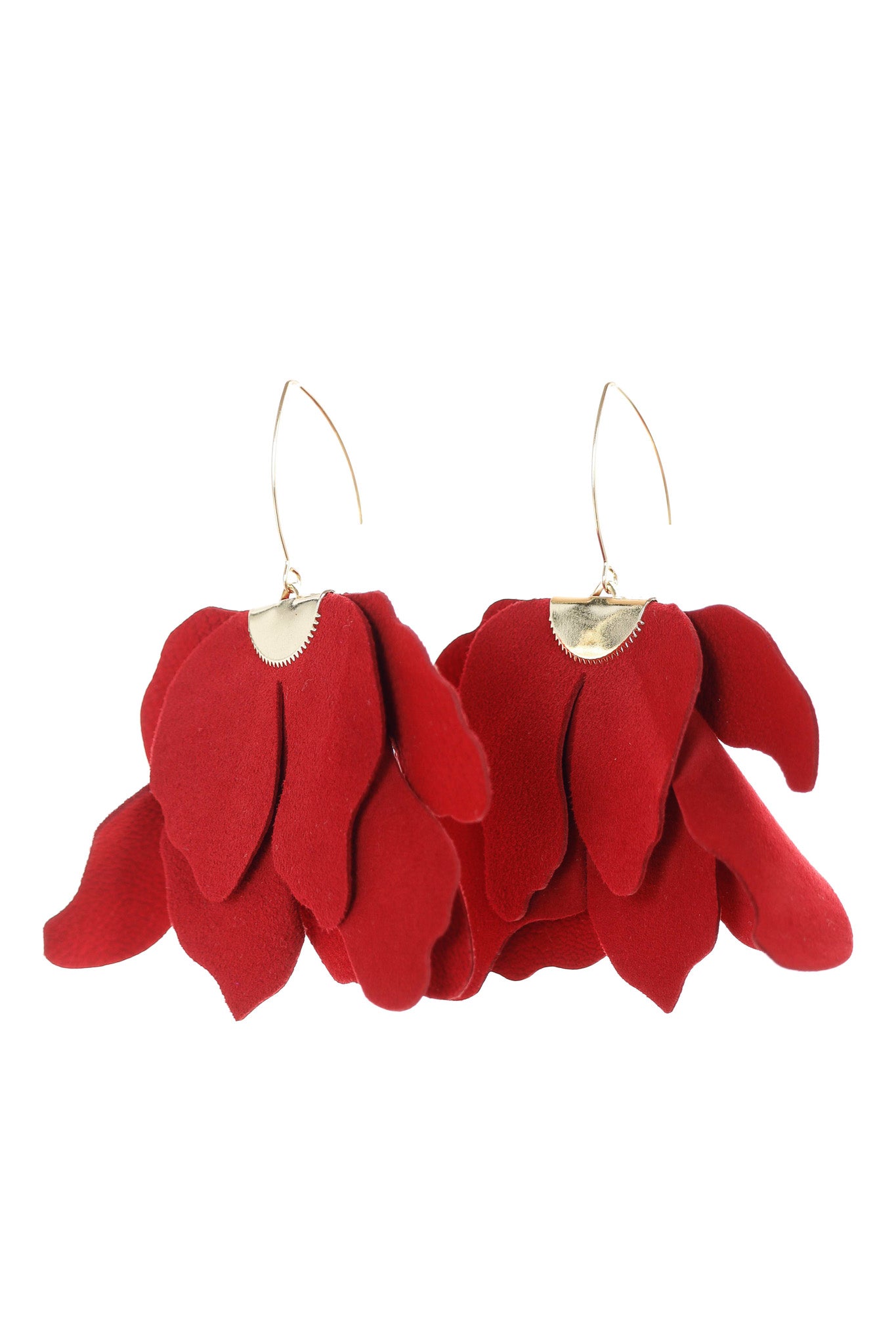 Cercei Floare mare - Rosu