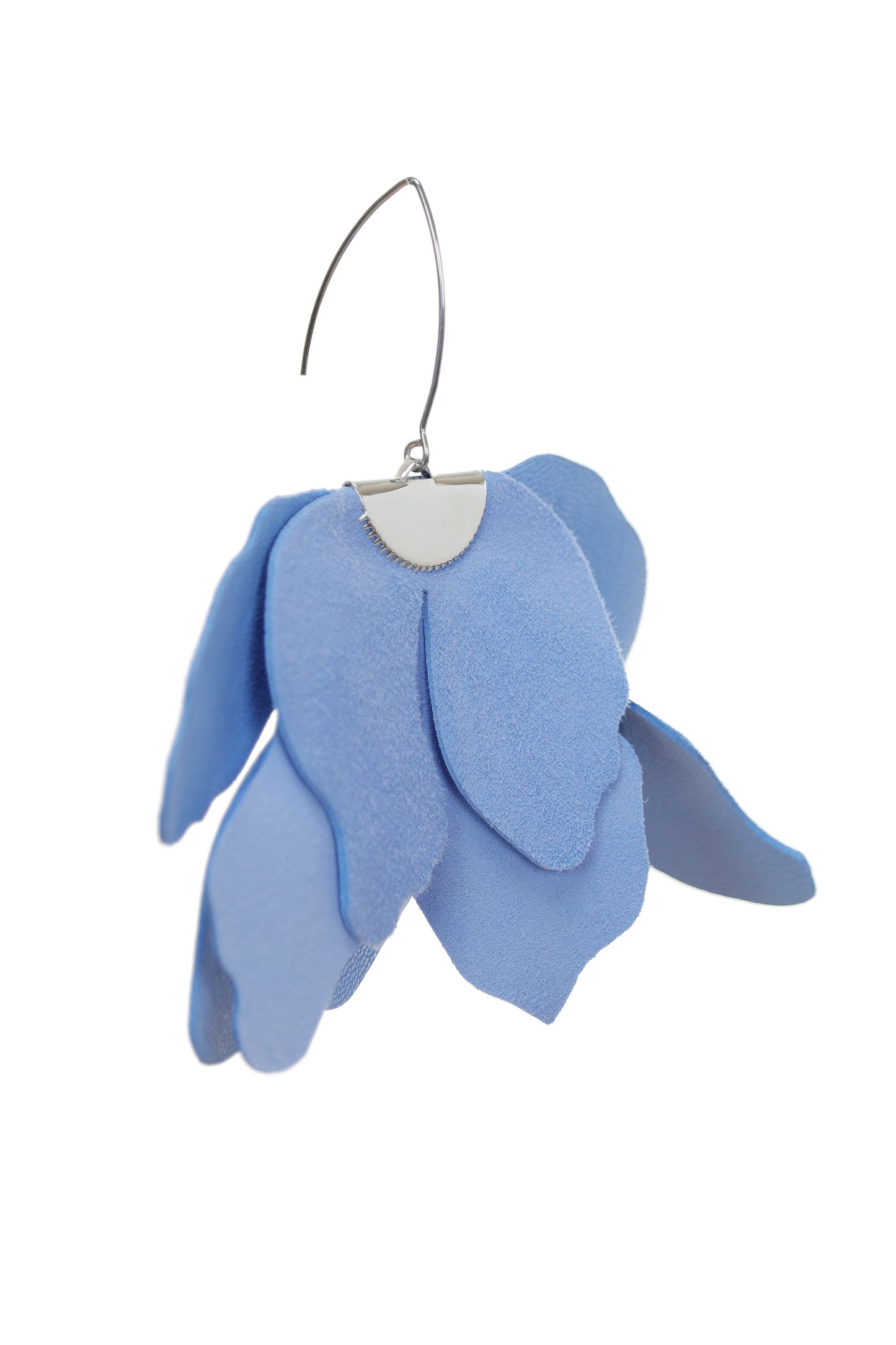 Cercei Floare Mare - Albastru pastel