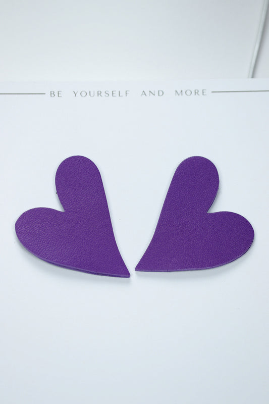 Set Colier + Cercei Inima - Violet