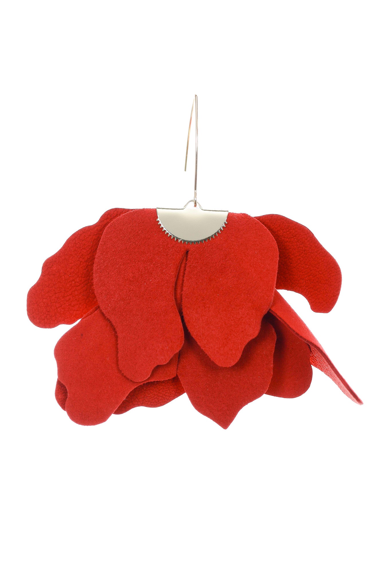 Cercei Floare Mare - Fiery Red