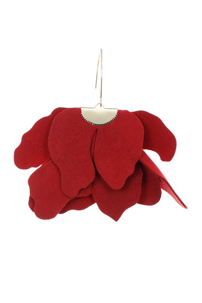 Cercei Floare mare - Rosu Carmin