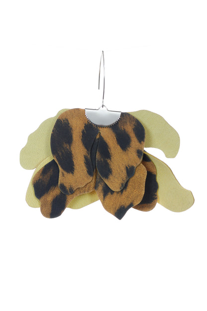 Cercei Floare Mare - Leopard