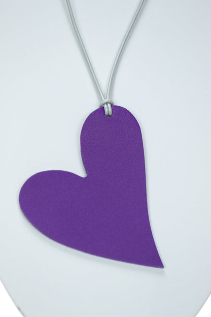 Set Colier + Cercei Inima - Violet