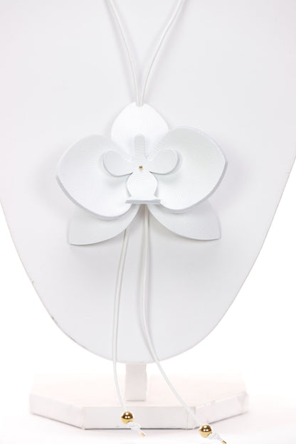 Set Colier + Cercei Orhidee - Pure White & Gold