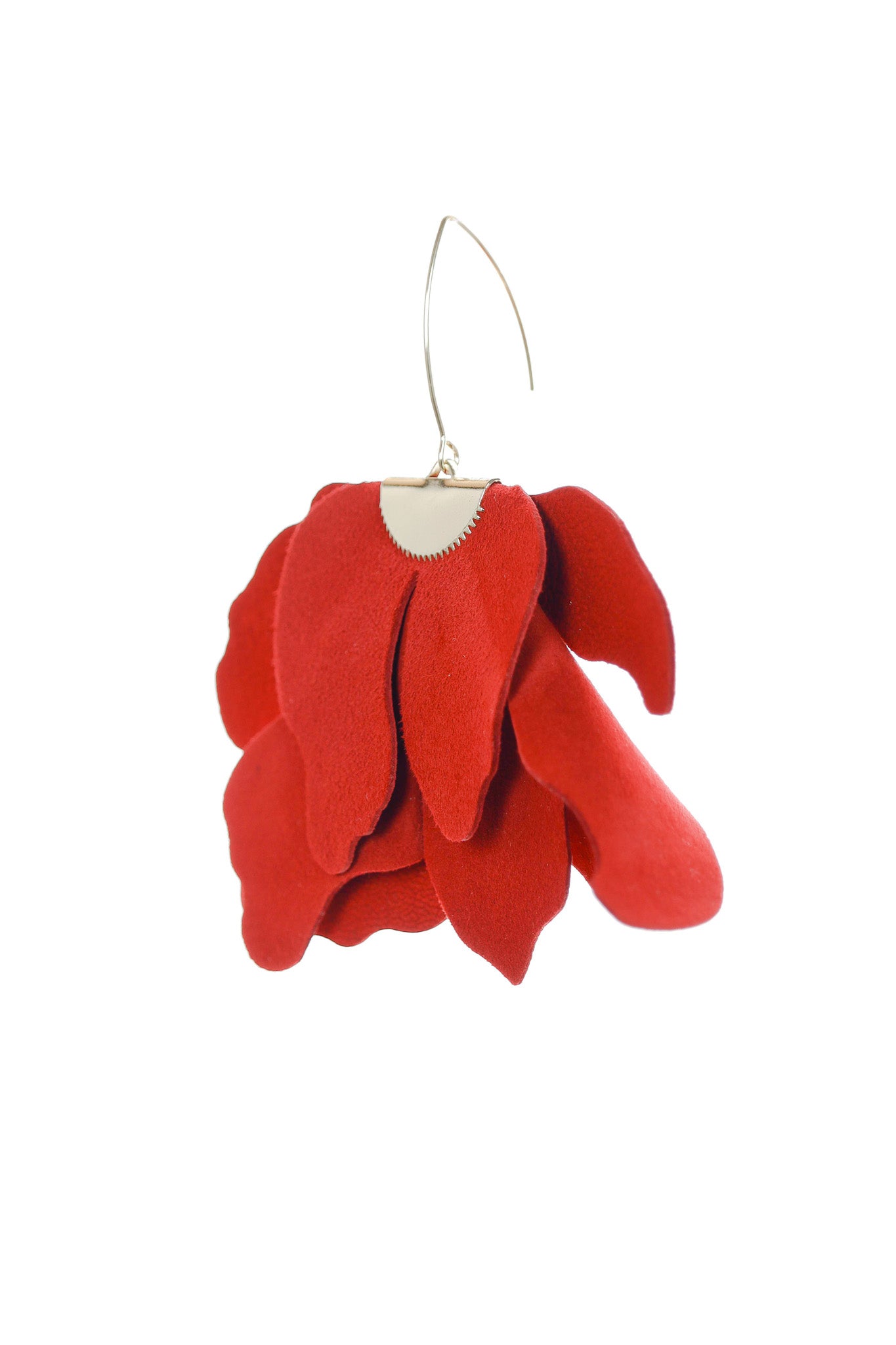 Cercei Floare Mare - Fiery Red