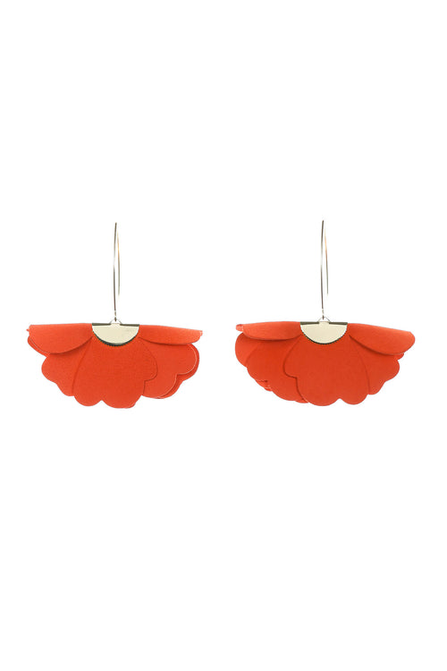 Cercei Floare Mica - Spicy Orange