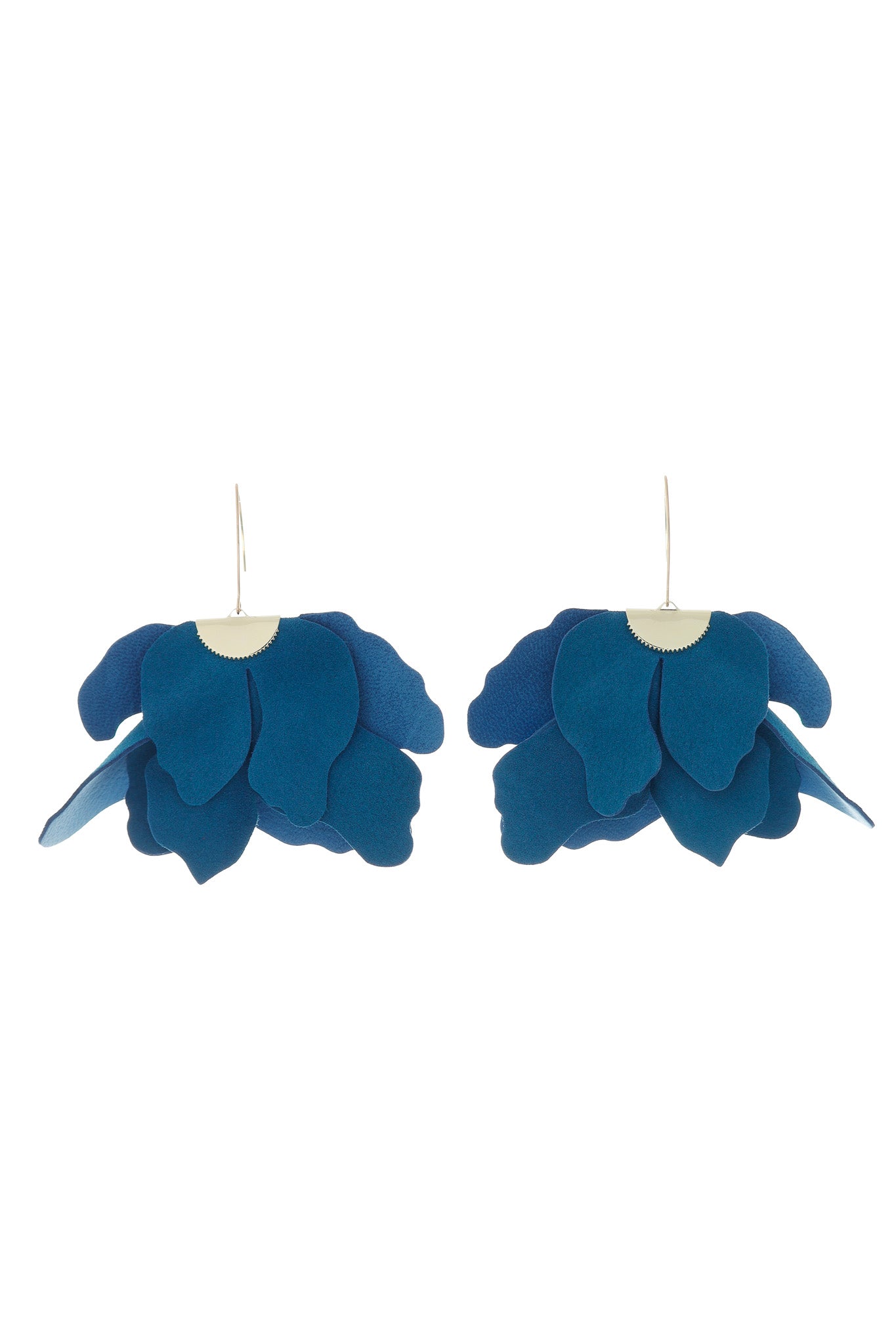 Cercei Floare Mare - Albastru denim