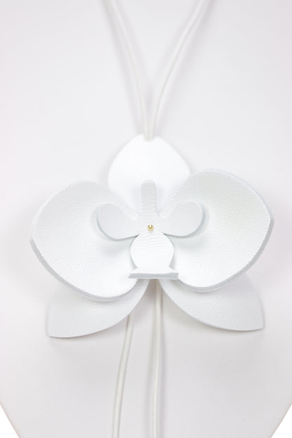 Set Colier + Cercei Orhidee - Pure White & Gold