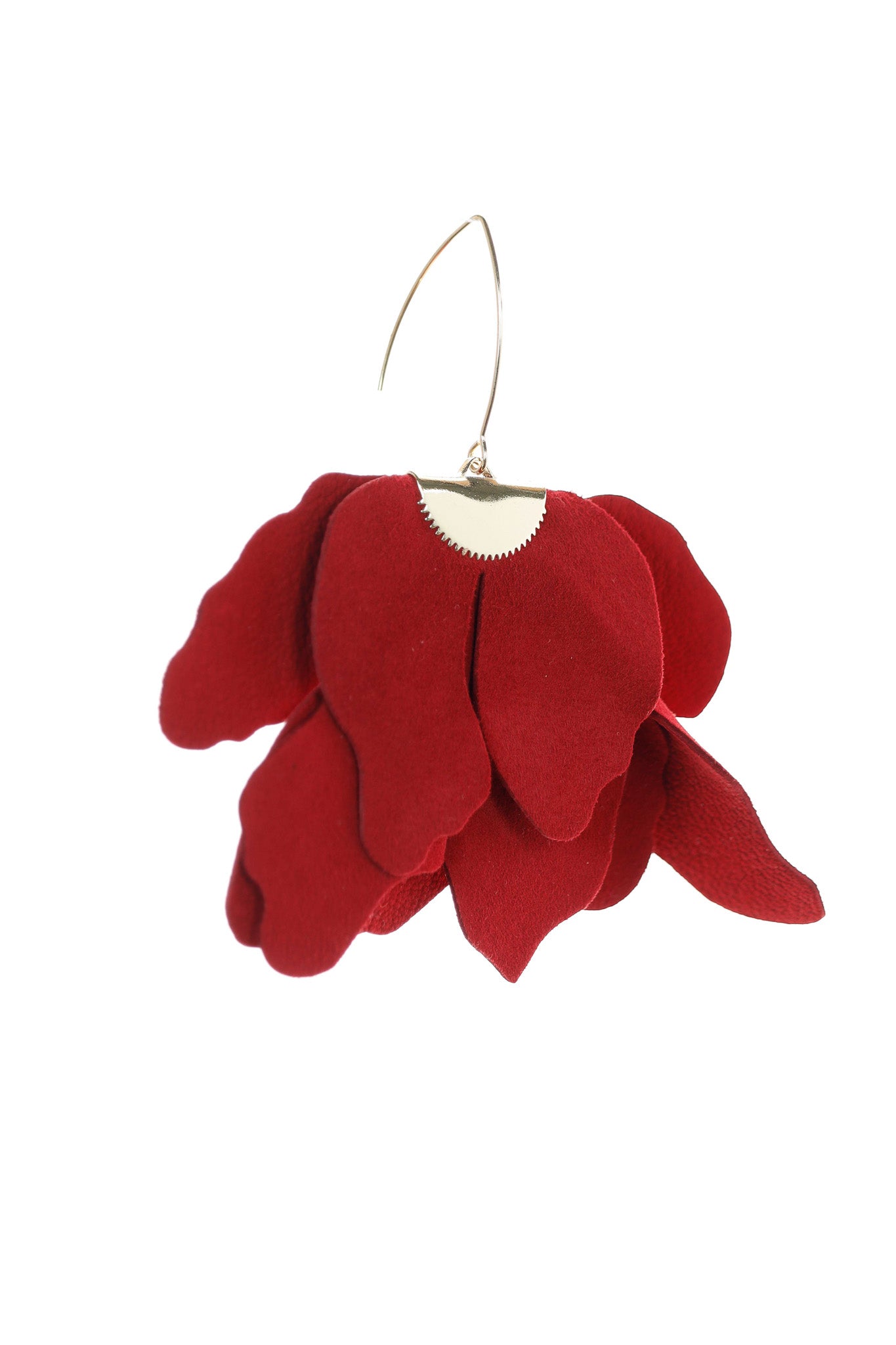 Cercei Floare mare - Rosu
