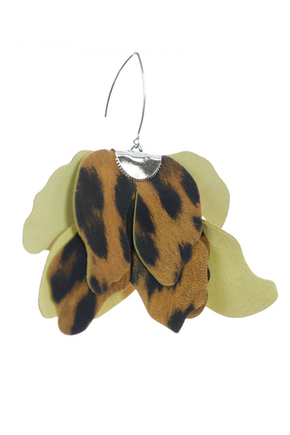 Cercei Floare Mare - Leopard