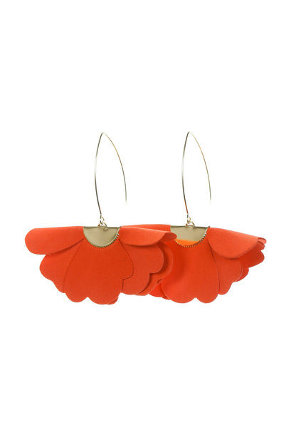 Cercei Floare Mica - Spicy Orange