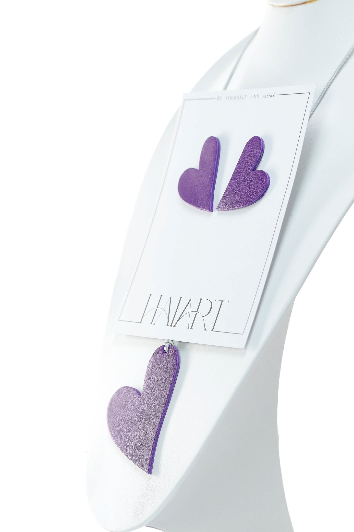 Set Colier + Cercei Inima - Violet
