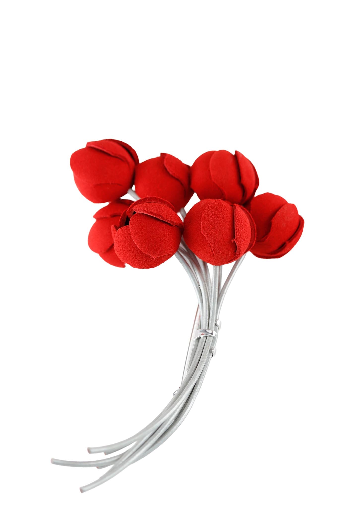 Brosa Buchet Floral - Rosu