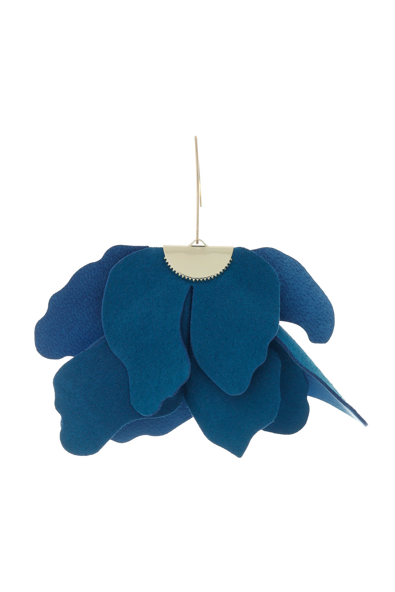 Cercei Floare Mare - Albastru denim