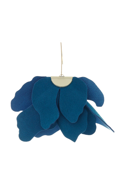 Cercei Floare Mare - Albastru denim