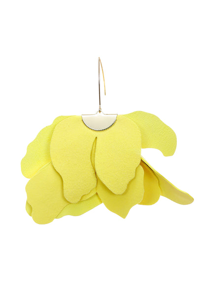 Cercei Floare Mare - Galben Solar