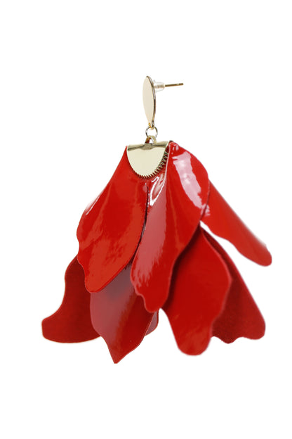 Cercei Peplum - Patent Red