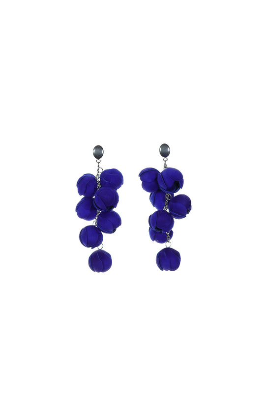 Mini Floral Echoes Earrings - Chocolate Brown + Rose
